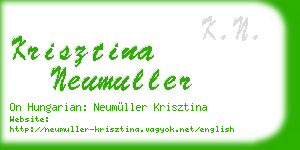 krisztina neumuller business card